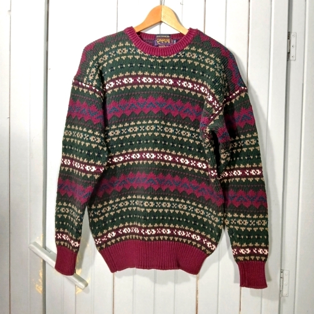 vintage charter club hand frame knit cotton shirt